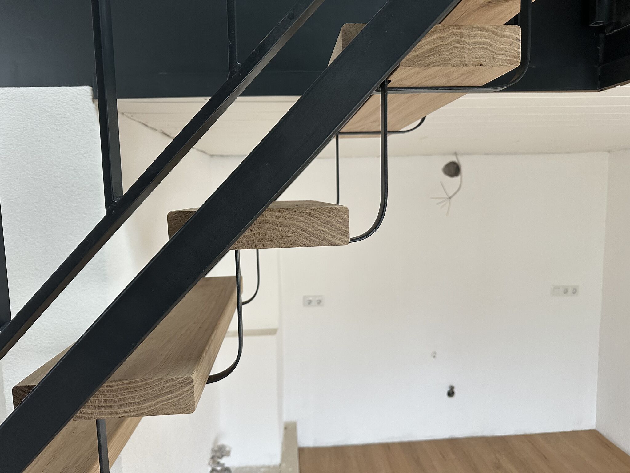 Detail der Stahltreppe